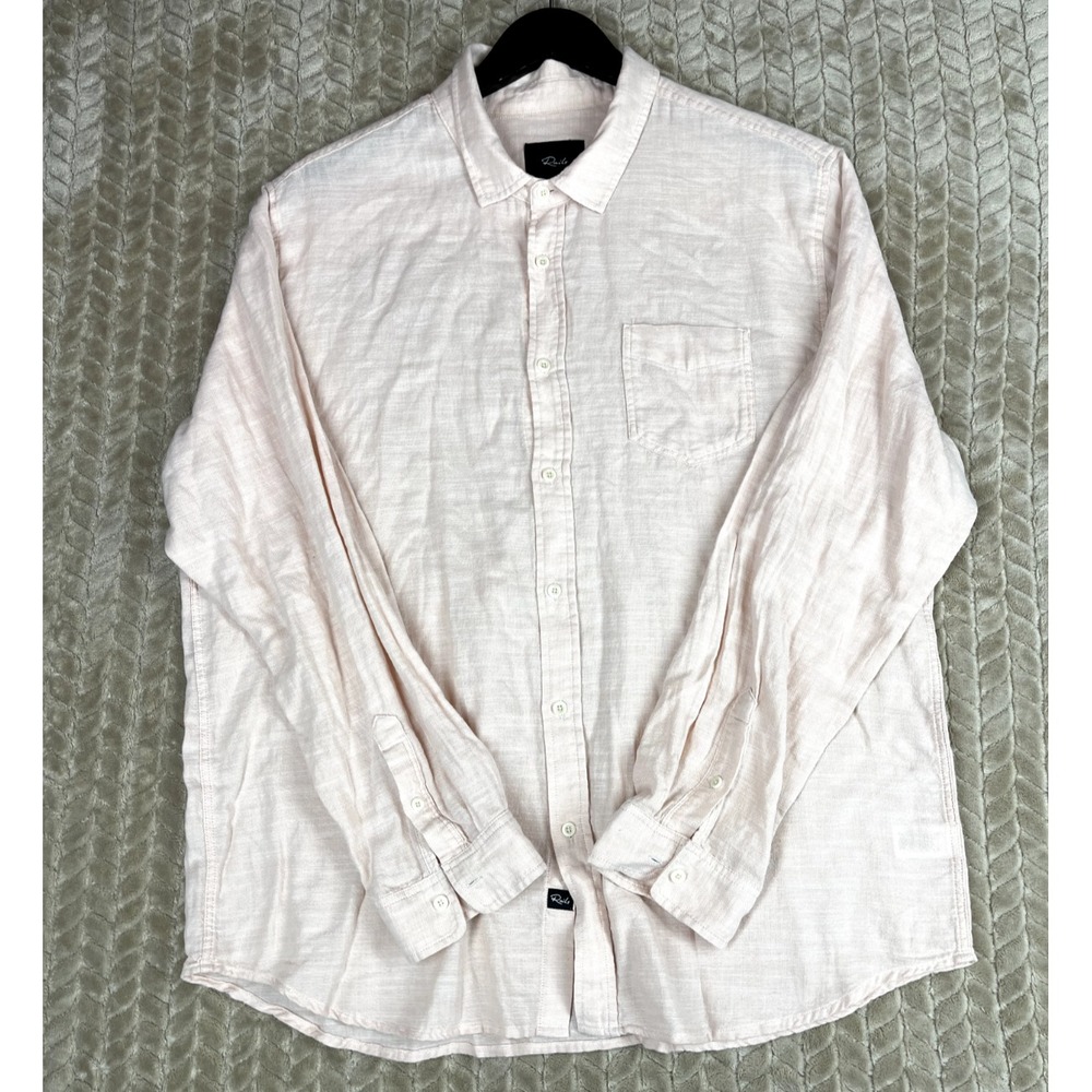 Rails WYATT Ebi Mens XXL Shirt Orange Collared Light  Button-Down
